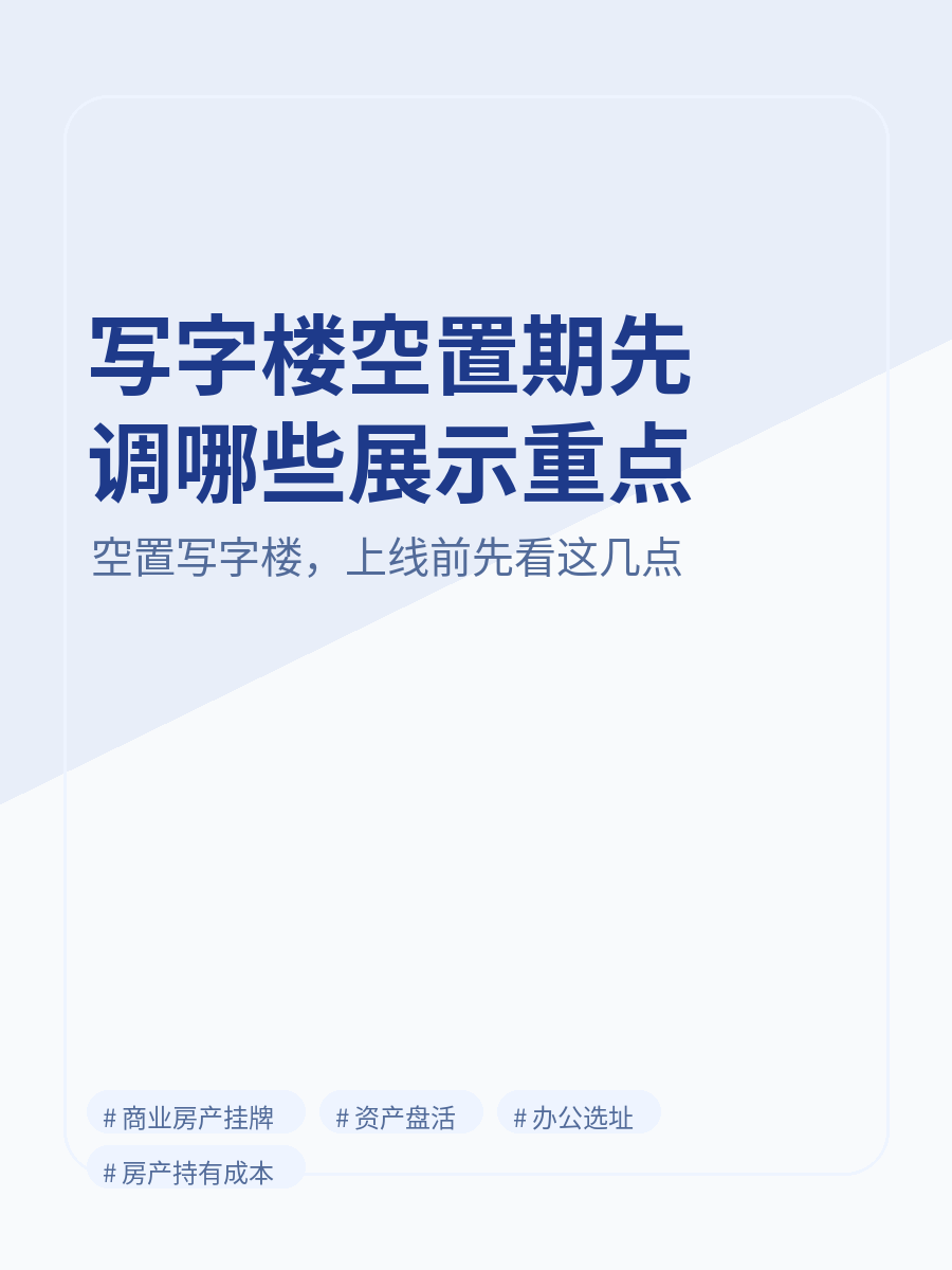 后台内容图组：写字楼空置期展示重点 1
